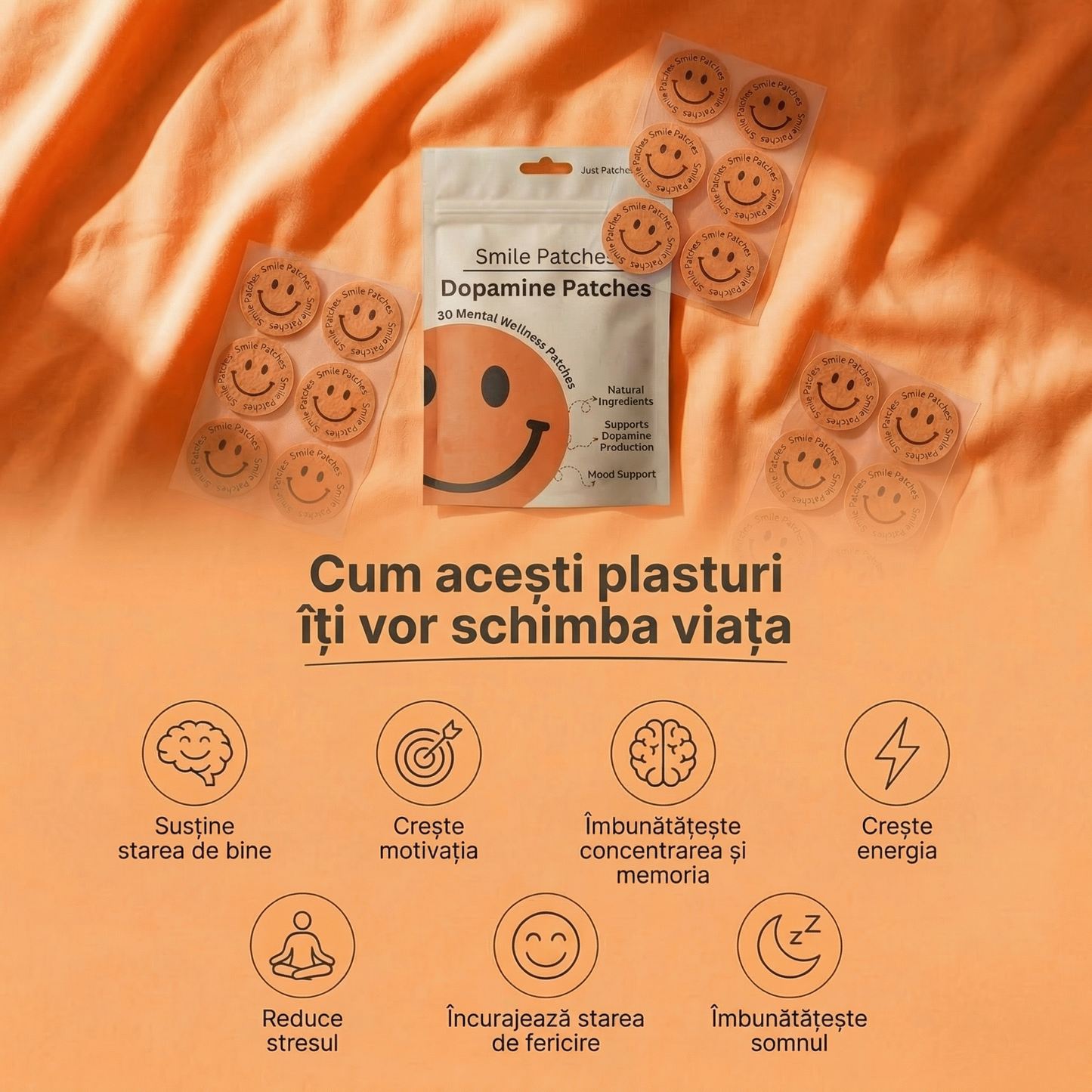 Smile Patches Plasturi cu dopamină