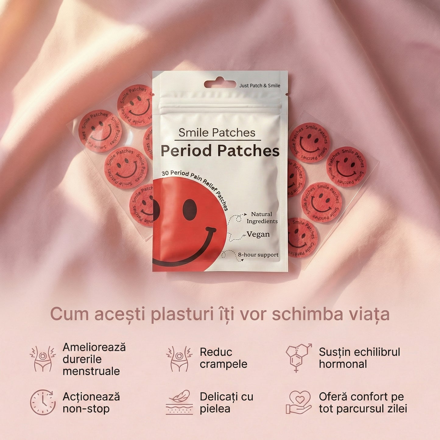 Smile Patches Plasturi pentru durerile menstruale